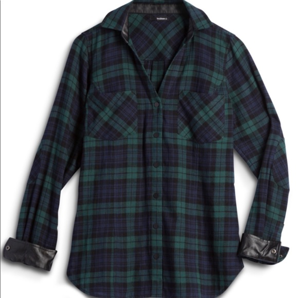 Hailee C Tops - Hailee C Jodi Plaid Shirt Size 3x, Blue & Green